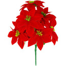 POINSETTIA 7-BRANCH FLOWER 12CM