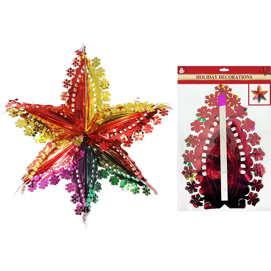STAR DECORATION; FOIL SNOWFLAKES