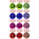 BALL ORNAMENT 12CM ASSTD EF