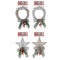 WREATH/STAR/ DECORATED 1PC 2ASSTD SILVER