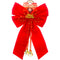 BOW VELVET "MERRY CHRISTMAS" W/ 2 BELLS (12/PK)