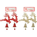 REINDEER W/ BELLS; 2PC (ROYAL)