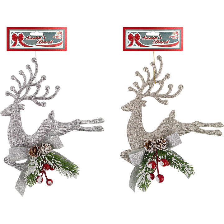 DECOR REINDEER; 1PC SILVER