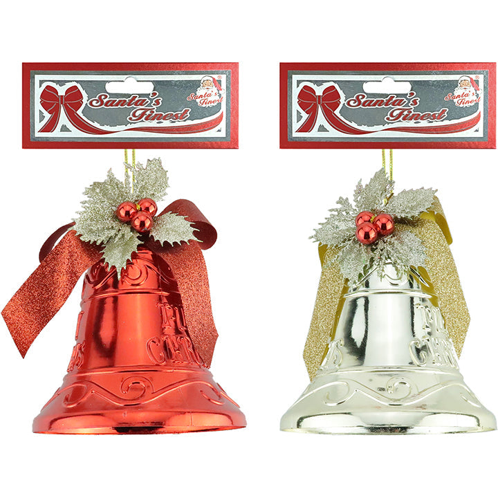 BELL CHRISTMAS VBOW&FL 12CM 1PC TR