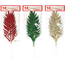 CHRISTMAS PALM BRANCH 3PC RED&GREEN