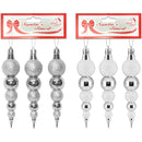 FINIAL BALL ORNAMENT 3PC SILVER