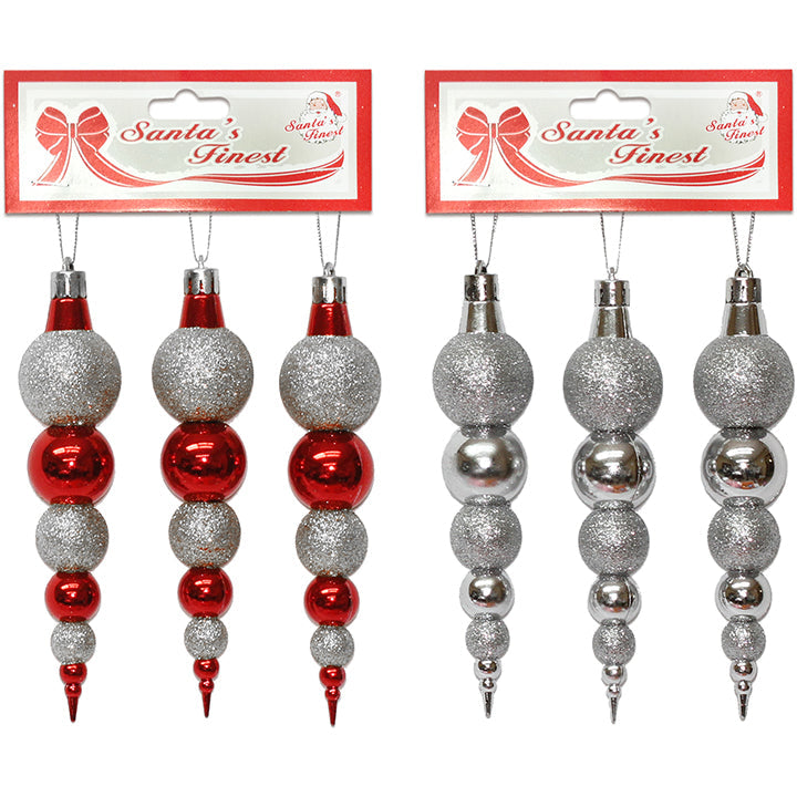 FINIAL BALL ORNAMENT 3PC WHR