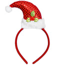 HEADBAND SEQUIN MINI SANTA HAT