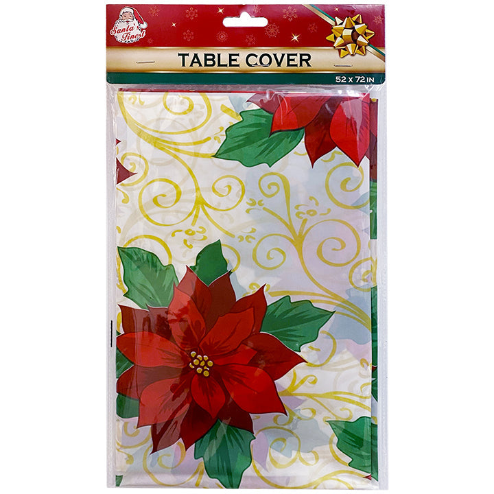 TABLECOVER POINSETTIA 52x72IN