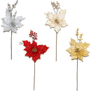 POINSETTIA; HANDWRAPPED 10IN 4-ASSTD COLORS