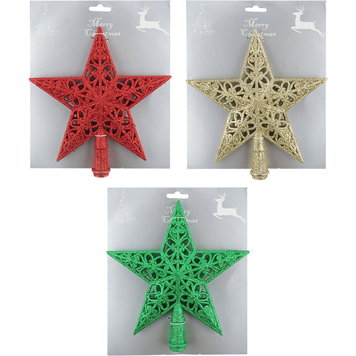 TREE TOPPER STAR 20CM 1PC TRD