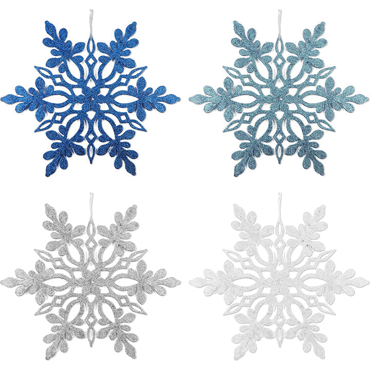 SNOWFLAKE GLITTER DESIGN 33CM 1PC WL