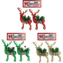 REINDEER DECORATED 15CM 2PCS TRD