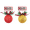 BALL W/ BOW&PINE DECOR RED/LG/SILVER 1PC