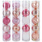 BALL TUBE DESIGN 6CM 5PC 4ASSTD BLUSH