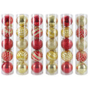 BALL TUBE DESIGN 6CM 5PC 6ASSTD R&G