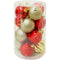 16PK BALL TUBE RED&GLD 6CM