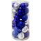 30PK BALL TUBE BLUE&SLVR 7CM