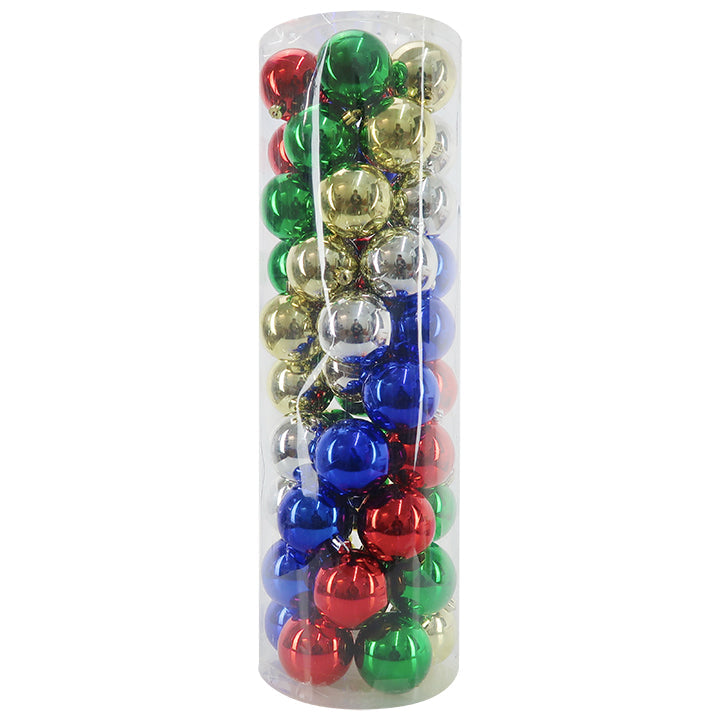 50PK BALL TUBE; RED & STANDARD 6CM 50PC