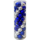 50PK BALL TUBE BLUE&SLVR 5CM