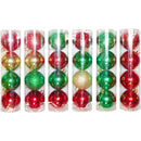 BALL TUBE DESIGNER 4PC 7CM (RED&GRN)