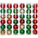 BALL TUBE DESIGNER 6PC 6CM (RED&GRN)