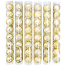 BALL TUBE DESIGNER 8PC 5CM (LIGHT GOLD)