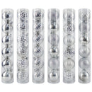 BALL TUBE DESIGNER 6PC 6CM (SILVER)