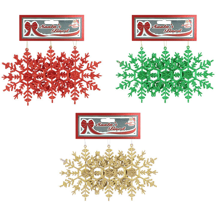 SNOWFLAKE 12CM 3PC TRD