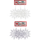 SNOWFLAKE 12CM 3PC SILVER