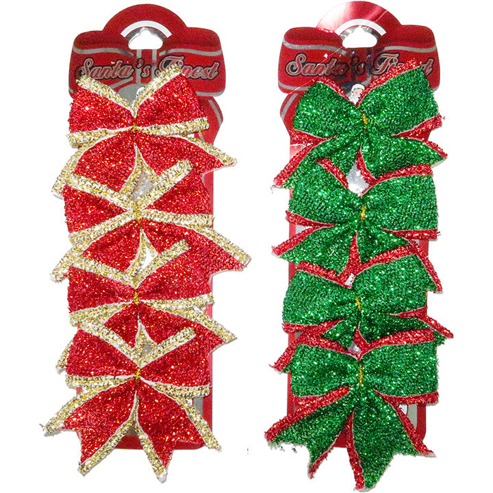 BOWS TINSEL 4PC