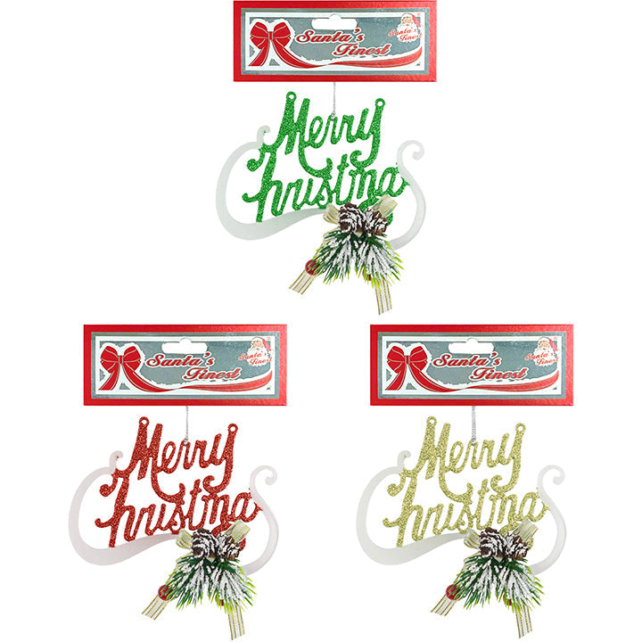 MERRY CHRISTMAS W/ PINE DECOR TRD