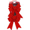 BOW VELVET GLITTER 2PC RED