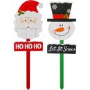 YARDSTAKE SANTA/SNOWMAN ASSTD