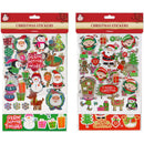 XMAS STICKERS 4PK 2ASSTD