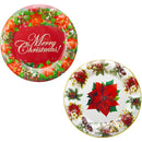 XMAS ROUND PLATE 2ASSTD 14INCH