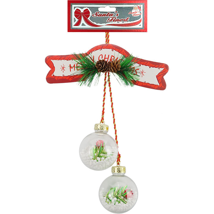 CHRISTMAS DECOR W/ BALL ORN 1PC