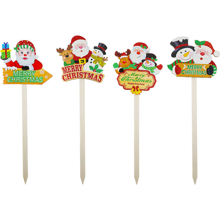 FOAM YARDSIGN "MERRY XMAS" 28IN 4ASTD