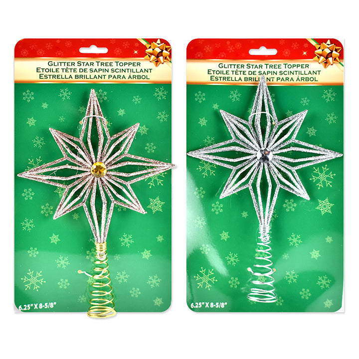 STAR TREE TOPPER 8-5/8"X6.25" 2ASTD