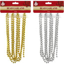 BEADED GARLAND 12FT 5MM 3ASTD