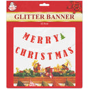 MERRY CHRISTMAS BANNER 12FT GLITTER