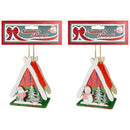 WOODEN HOUSE PAINTED 2ASTD LIGHT UP