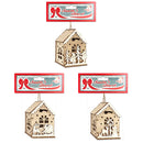 WOODEN HOUSE 3ASTD 6X7X9CM LIGHT UP