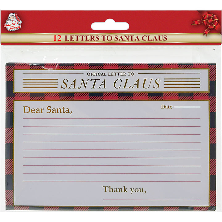 DEAR SANTA POST CARDS CERTIFICATES 12PK