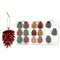 GLITTER PINE CONE ORNAMENT 6PK 2.25"