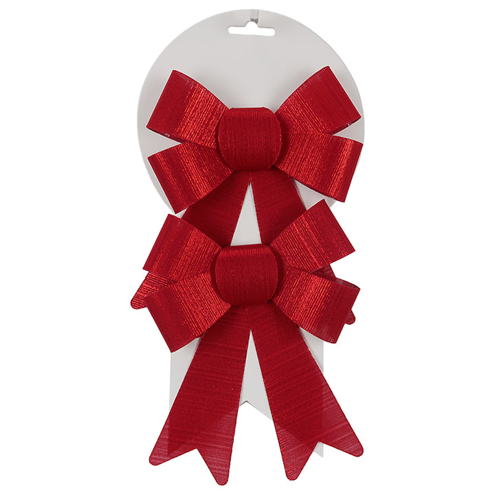 BOW RED 2PK 14X19CM