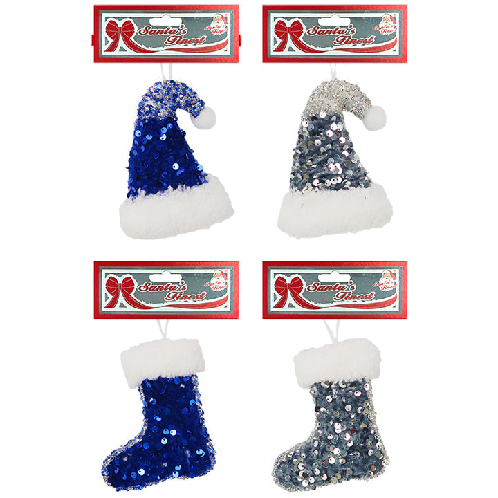 SANTA HAT/STOCKING 2ASTD WL