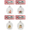 XMAS PLASTIC LED BALL WARM WHITE 4ASTD 8CM