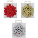 SNOWFLAKE 5PC IN PVC BOX 3ASTD COLORS