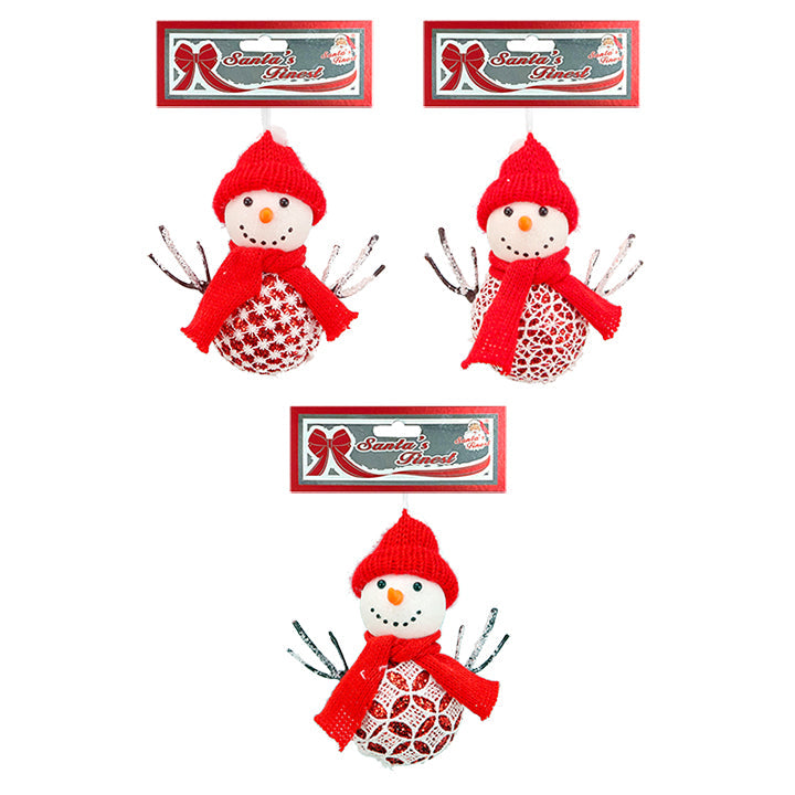 LACE SNOWMAN RED 3ASTD